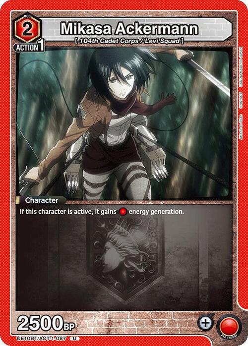 Mikasa Ackermann Card Front