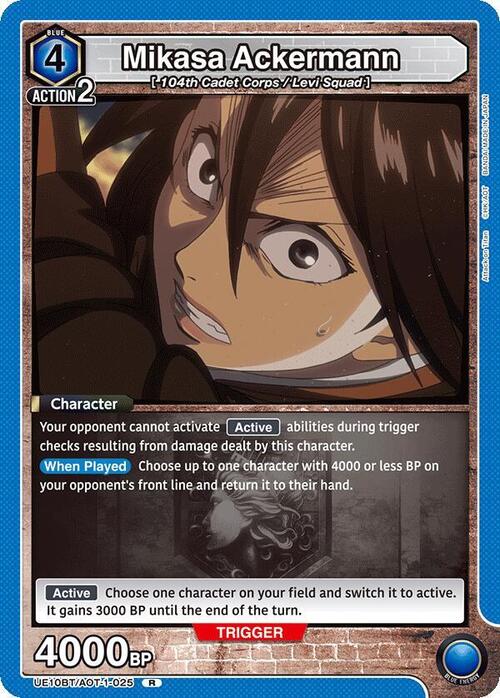 Mikasa Ackermann Card Front