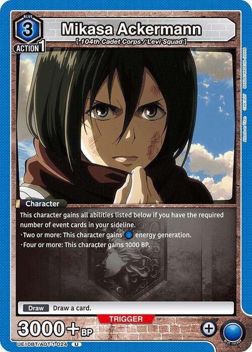 Mikasa Ackermann Card Front