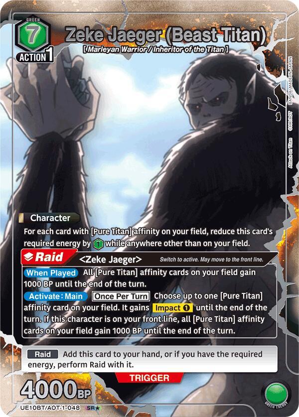 Zeke Jaeger (Beast Titan) Attack on Titan | Union Arena | CardTrader