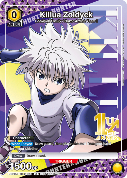 Killua Zoldyck Card Front