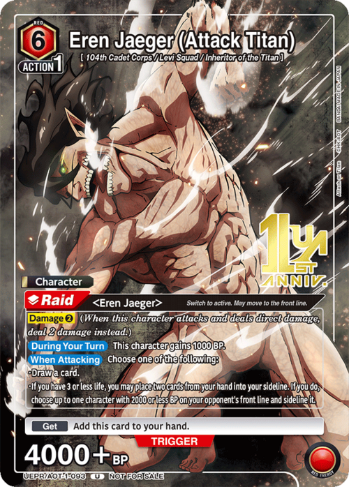 Eren Jaeger (Attack Titan) Card Front