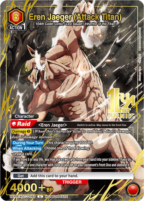 Eren Jaeger (Attack Titan) Card Front