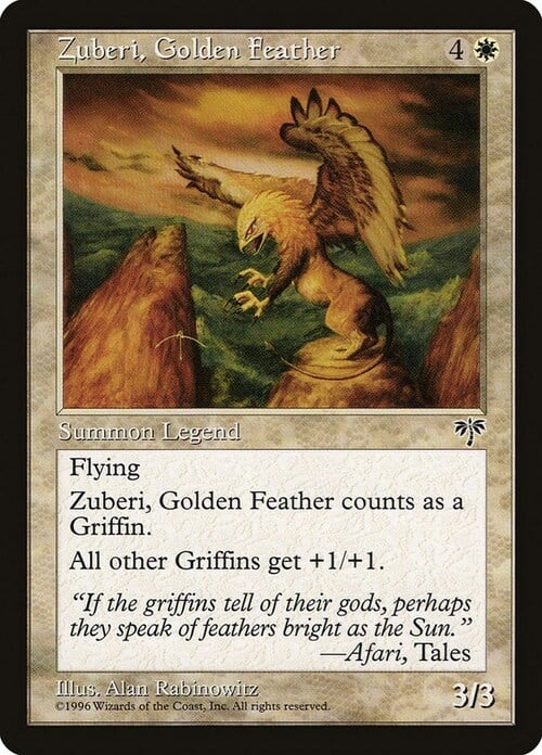 Zuberi, Golden Feather Card Front