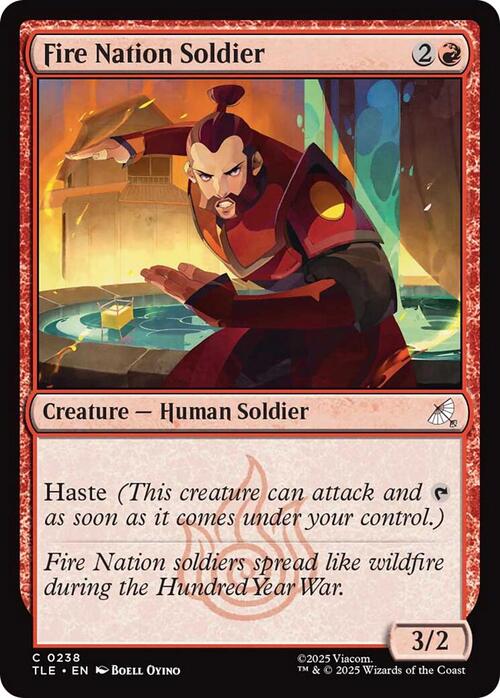 Fire Nation Soldier Card Front