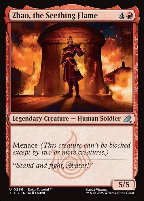 Zhao, the Seething Flame Card Front