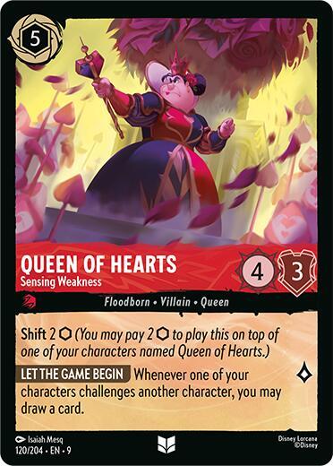 Queen of Hearts - Sensing Weakness Card Front