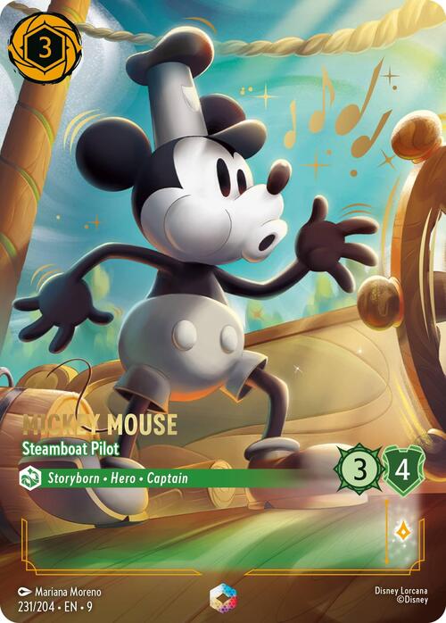 Mickey Mouse - Steamboat Pilot Card Front