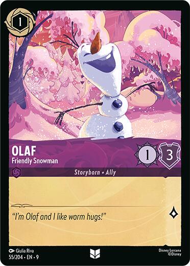 Olaf - Friendly Snowman Card Front