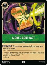 Signed Contract 101