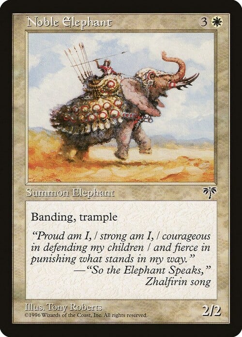 Noble Elephant Card Front