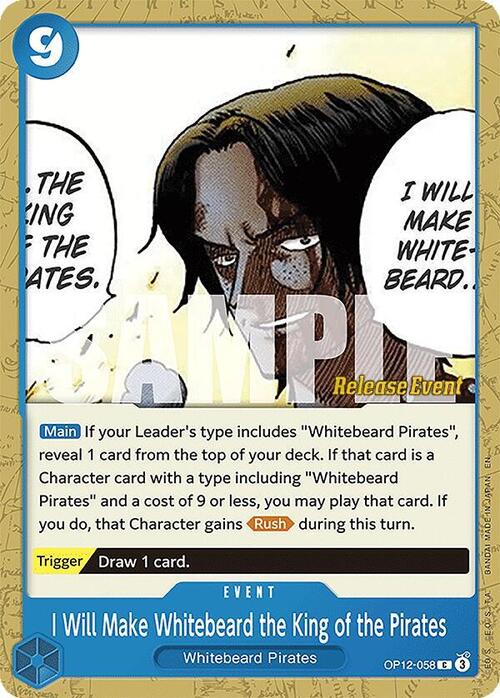I Will Make Whitebeard the King of the Pirates Card Front