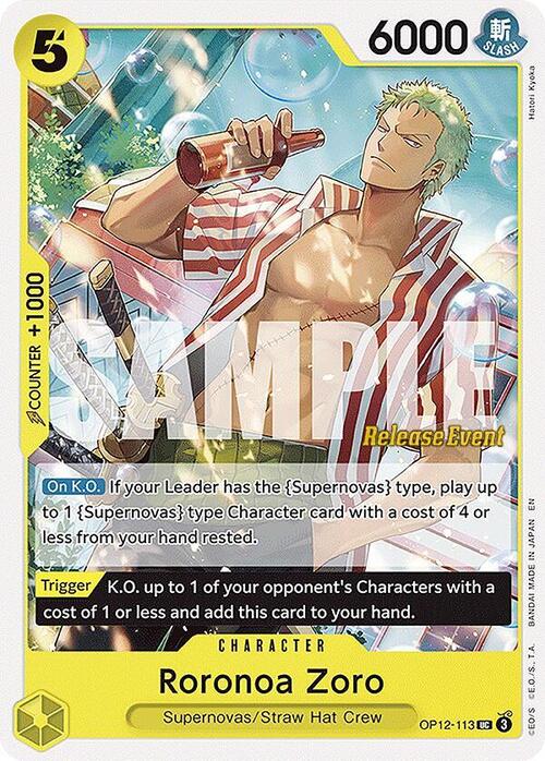 Roronoa Zoro Card Front