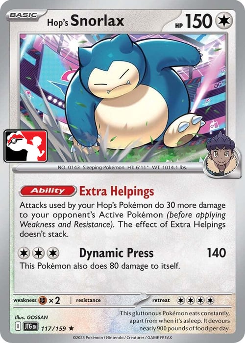 Hop's Snorlax Card Front