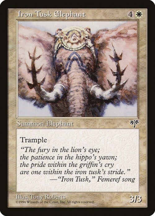 Iron Tusk Elephant Card Front
