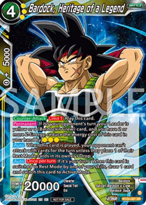 Bardock, Heritage of a Legend Card Front