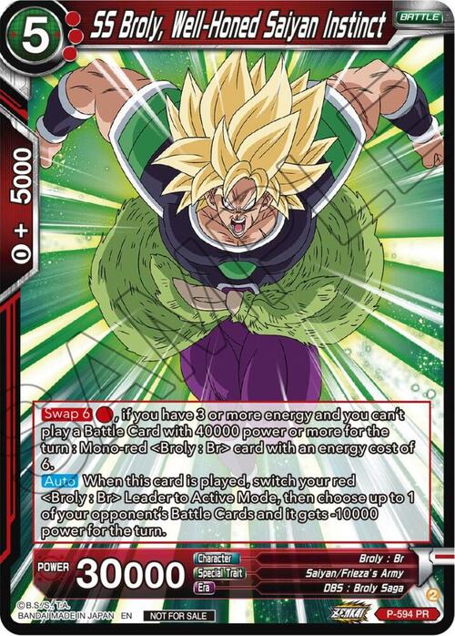 SS Broly, Well-Honed Saiyan Instinct Card Front