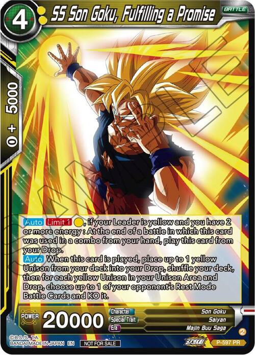 SS Son Goku, Fulfilling a Promise Card Front