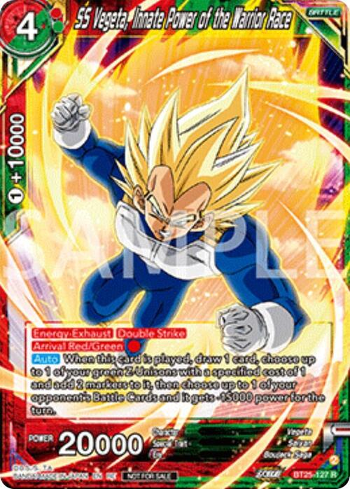 SS Vegeta, Innate Power of the Warrior Race Card Front