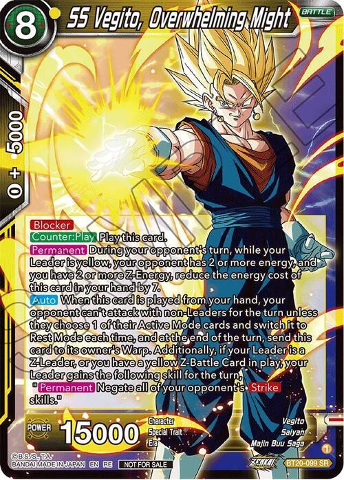 SS Vegito, Overwhelming Might Card Front