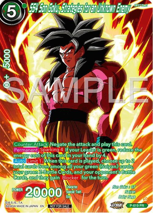 SS4 Son Goku, Strategies for an Unknown Enemy Card Front