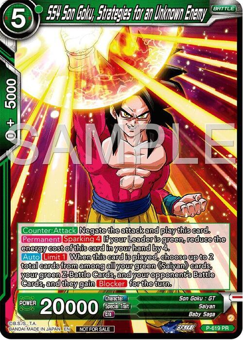 SS4 Son Goku, Strategies for an Unknown Enemy Card Front