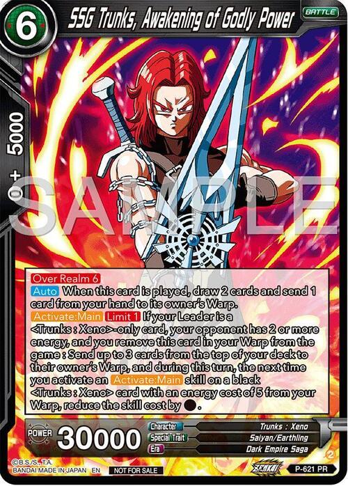 SSG Trunks, Awakening of Godly Power Card Front