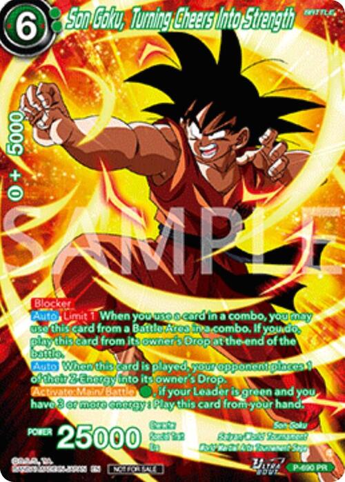 Son Goku, Turning Cheers Into Strength Card Front