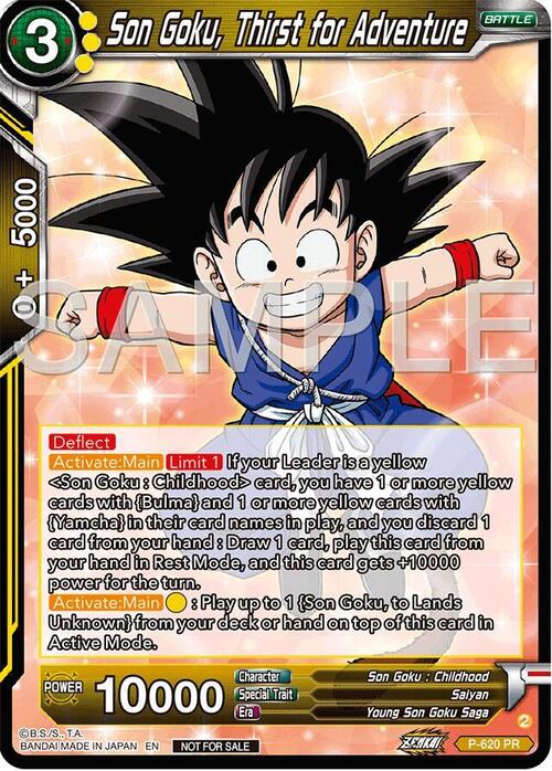 Son Goku, Thirst for Adventure Card Front