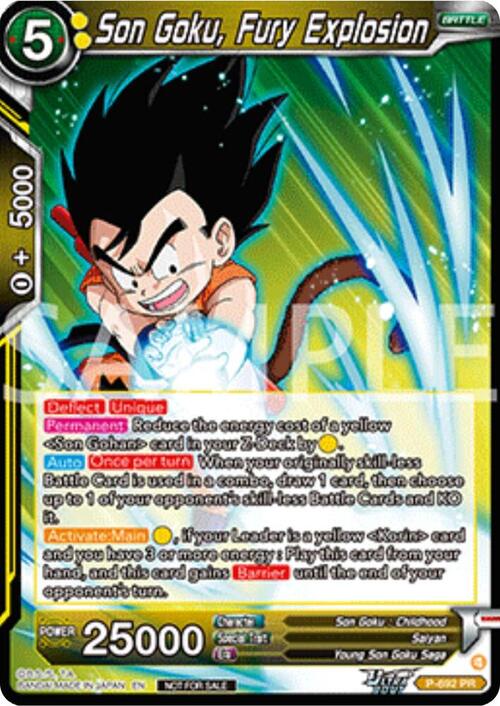 Son Goku, Fury Explosion Card Front