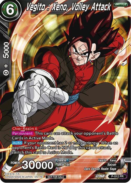 Vegito : Xeno, Volley Attack Card Front