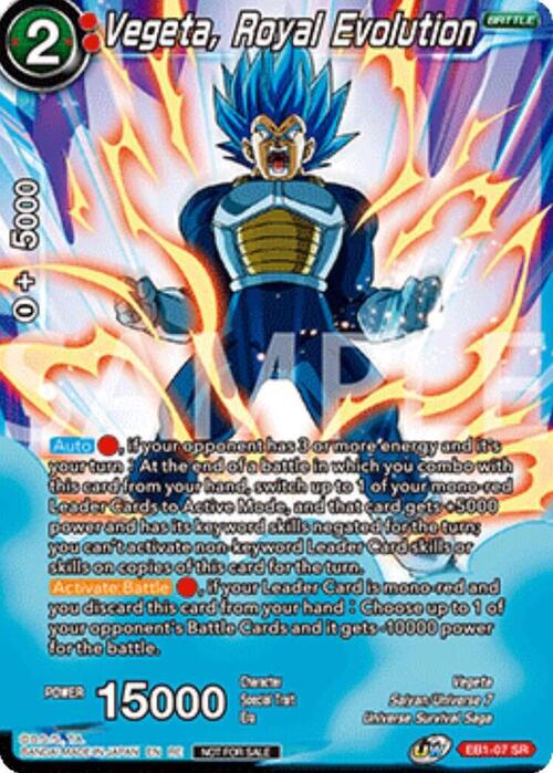 Vegeta, Royal Evolution Card Front