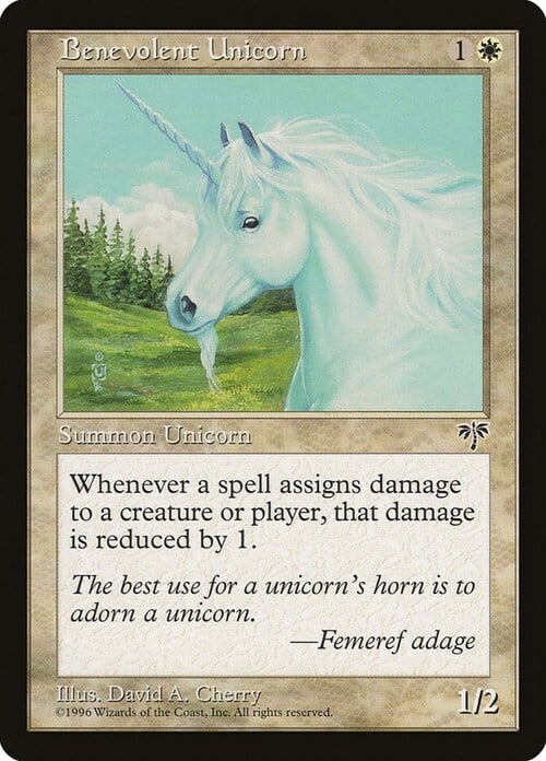Unicornio benévolo Frente