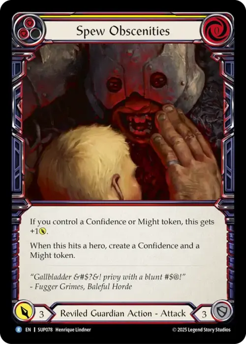 Spew Obscenities Card Front