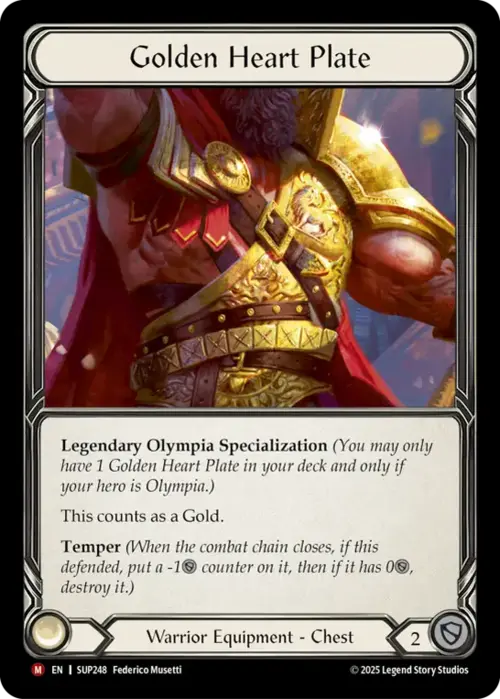 Golden Heart Plate Card Front