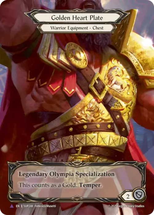 Golden Heart Plate Card Front