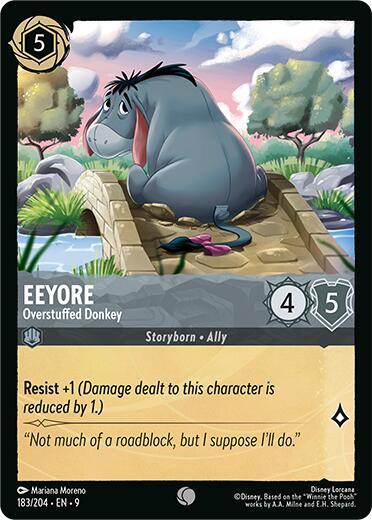 Eeyore - Overstuffed Donkey Card Front