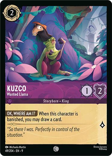 Kuzco - Wanted Llama Card Front