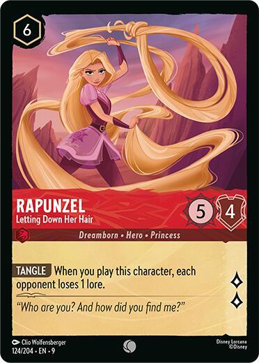 Rapunzel - Letting Down Her Hair Card Front