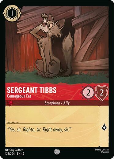 Sergeant Tibbs - Courageous Cat Card Front