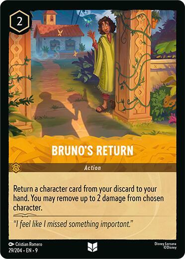 Bruno's Return Card Front