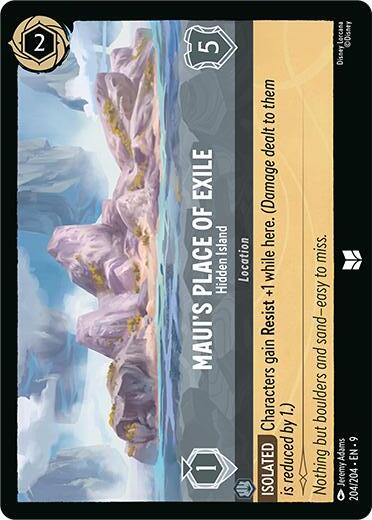 Maui's Place of Exile - Hidden Island Card Front