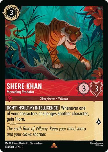 Shere Khan - Menacing Predator Card Front
