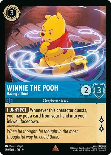 Winnie the Pooh - Having a Think Card Front