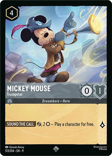 Mickey Mouse - Trumpeter Card Front