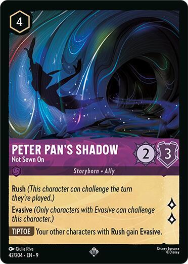 Peter Pan's Shadow - Not Sewn On Card Front
