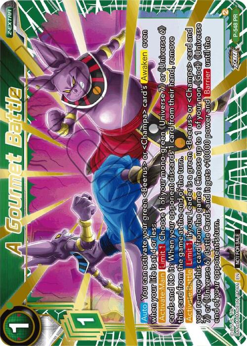 A Gourmet Battle Card Front