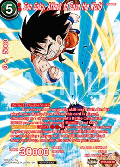 Son Goku, Attack to Save the World Card Front