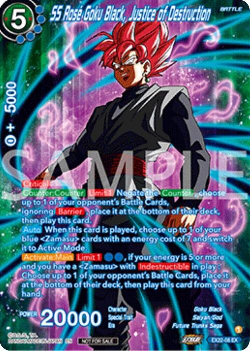 SS Rose Goku Black, Justice of Destruction Card Front