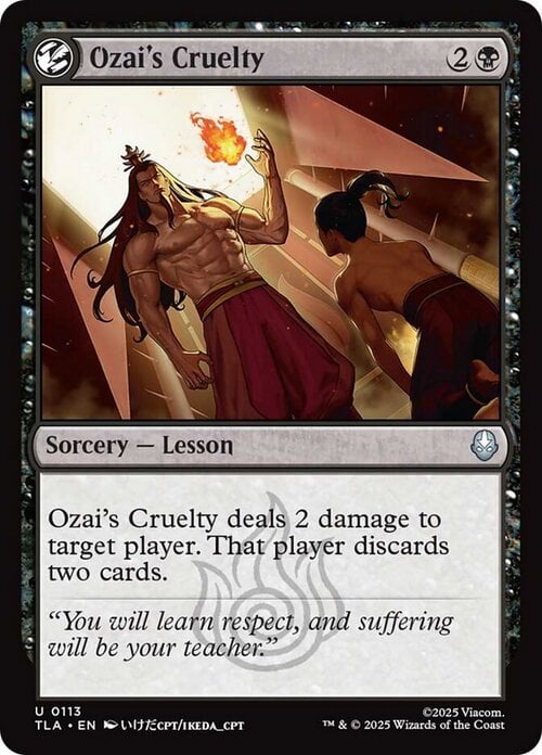 Ozai's Cruelty Card Front